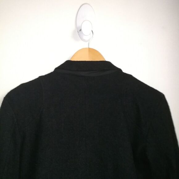 DIESEL Winter Classic Black Boiled Wool Double Breasted Coat / Blazer Size Small - Picture 9 of 16